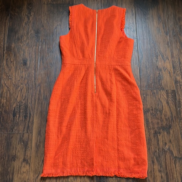 J. Crew Orange Tweed Sleeveless Sheath Dress - Picture 13 of 15